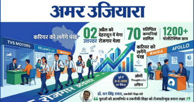 उत्तराखंड में नौकरी ढूंढ रहे युवाओं के लिए बड़ी खुशखबरी – देहरादून में 02 अप्रैल को भव्य रोजगार मेला; 70 दिग्गज कंपनियाँ देंगी पाॅलीटेक्निक छात्रों को नियुक्ति